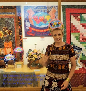The moment I showed my art works at CA Fair Exhibition - I wear the crown with my design to make all people (around me) feel happy!